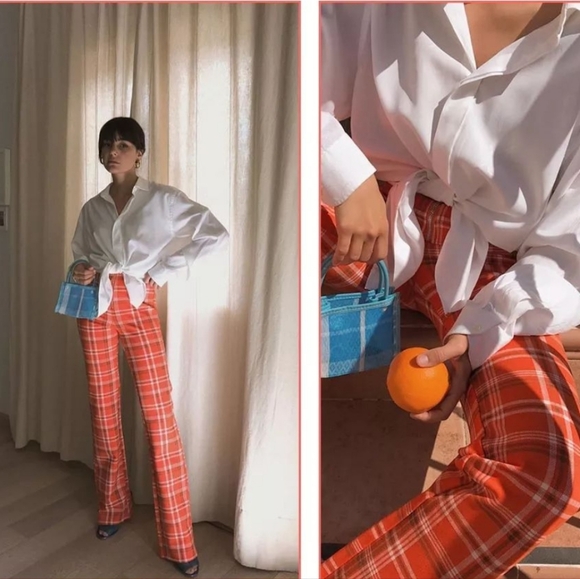 I.AM.GAI orange flared high rise pants - Picture 5 of 15